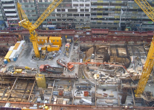 canteiro de obras restrito