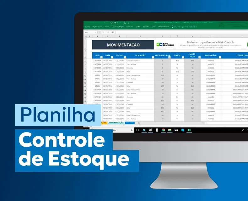 Planilha Controle de Estoque