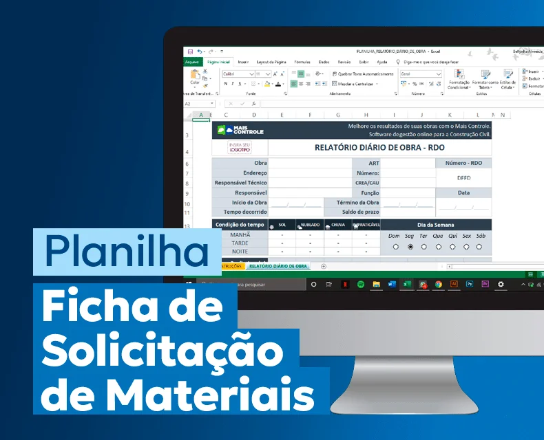 Planilha Ficha de Solicitação de Materiais