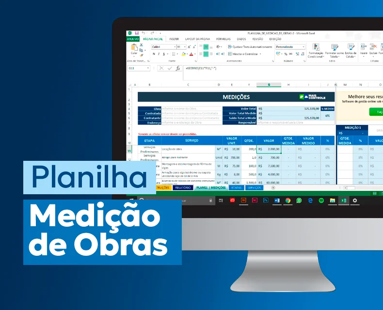 Planilha Medição de Obras